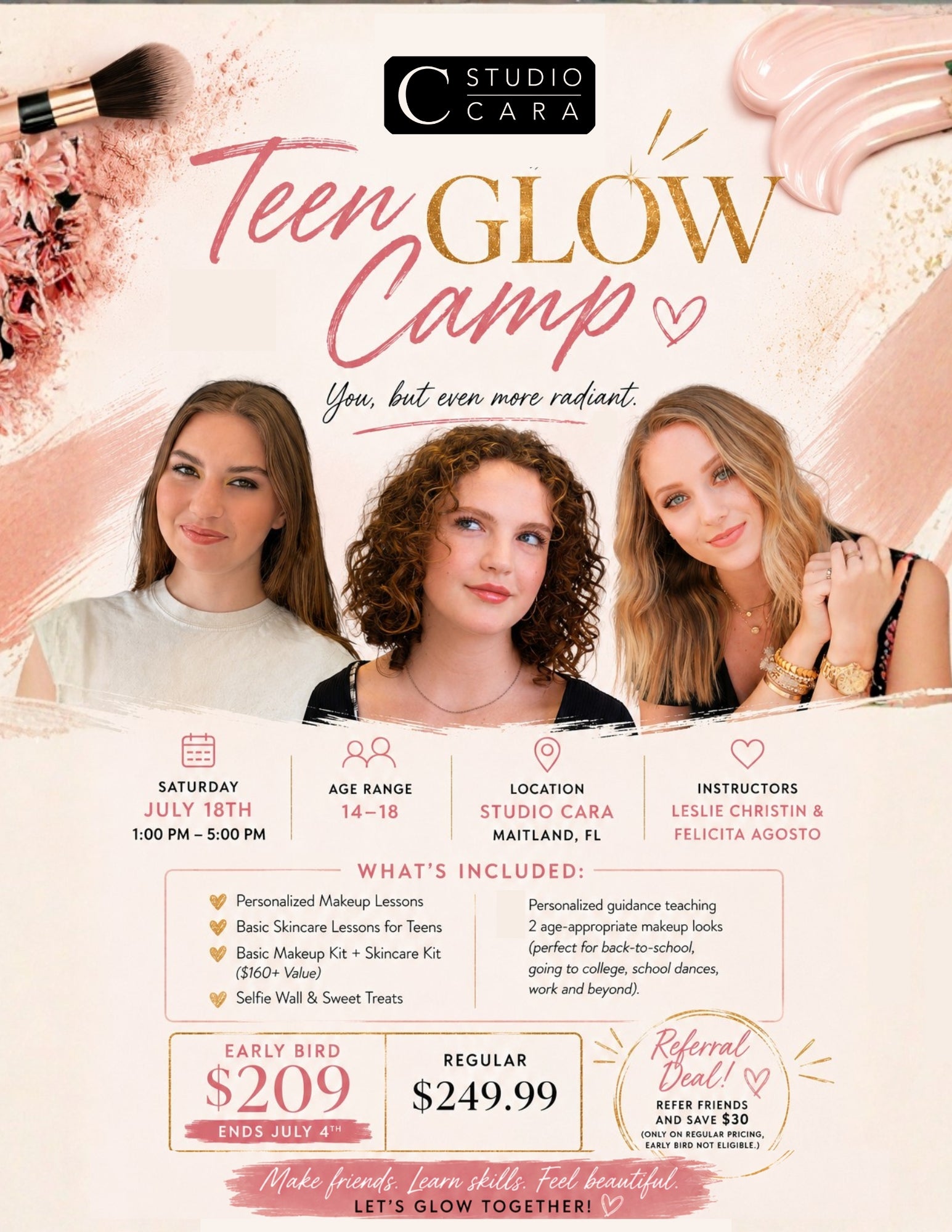 Teen Glow Camp at Studio CARA 2026
