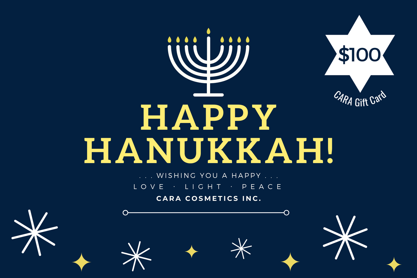 CARA Gift Card - Happy Hanukkah!